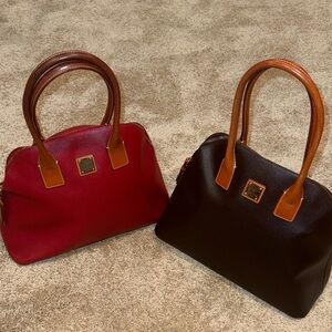 (Reposhing) Dooney & Bourke Red and Brown Satchel
